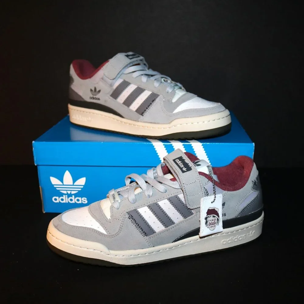 adidas gazelle silver green womens adidas Forum Low Shoes - Men's - Grey Two / White / Cloud White main image 0